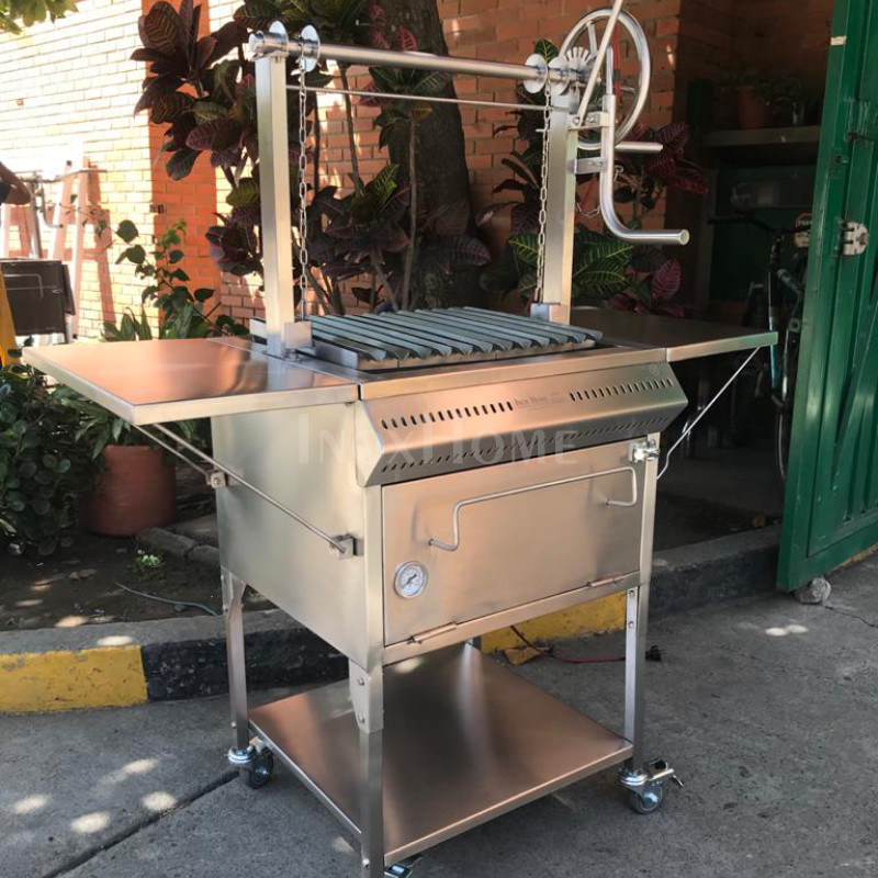 Asador Churrasquerito chino a Carbón con soporte