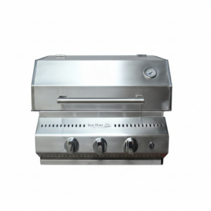 Asador Churrasquerito a gas con tapa de lujo de empotrar