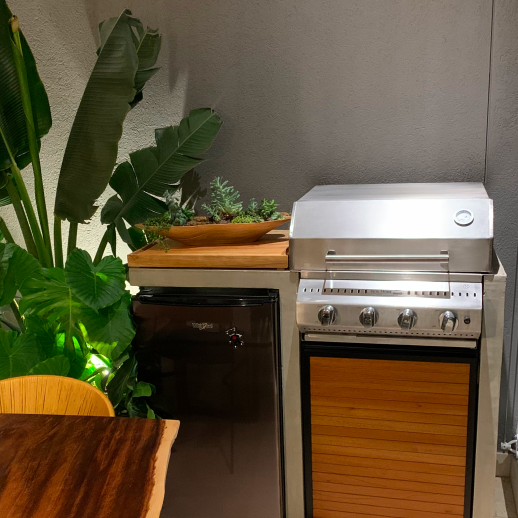 Asador Churrasquerito a gas con tapa de lujo de empotrar - Imagen 4