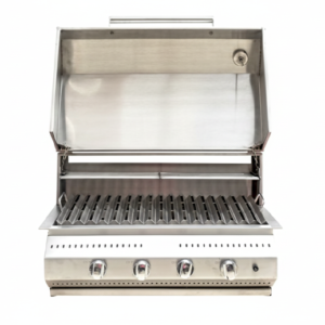 Asador Churrasquero a gas con tapa de lujo de empotrar