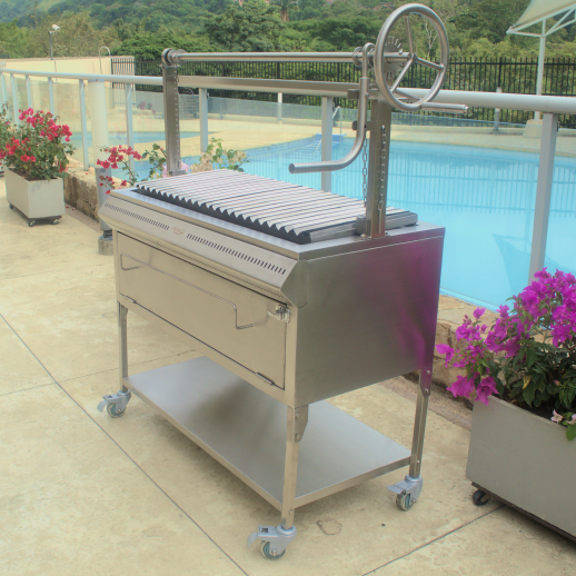 Asador Dereck Chino a Carbón con soporte - Imagen 3