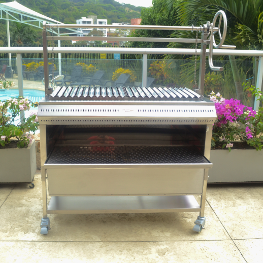 Asador Dereck Chino a Carbón con soporte - Imagen 2