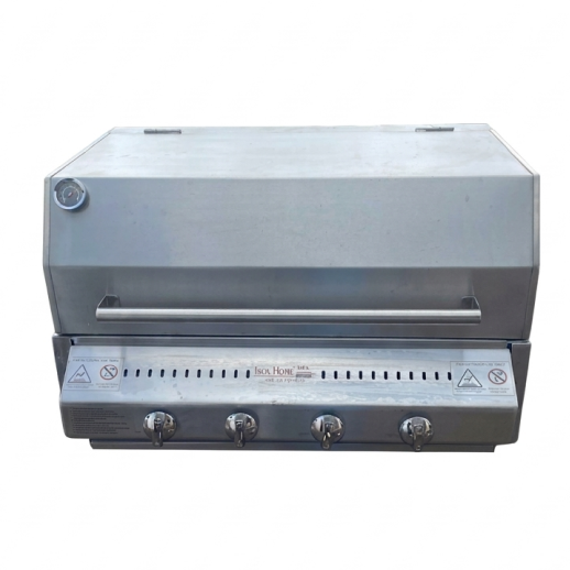 Asador hibrido de empotrar con tapa de lujo